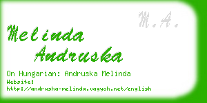 melinda andruska business card